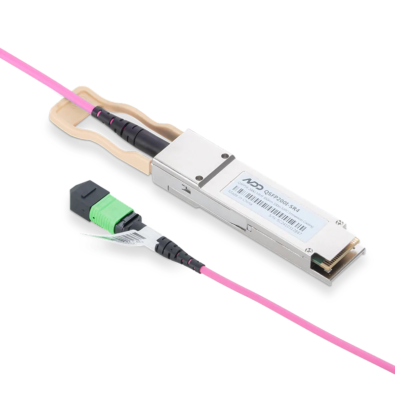 200GBASE-SR4 QSFP56 PAM4 850nm 100m MMF Immersion Cooling Transceiver with 5m Female Type A Pigtail