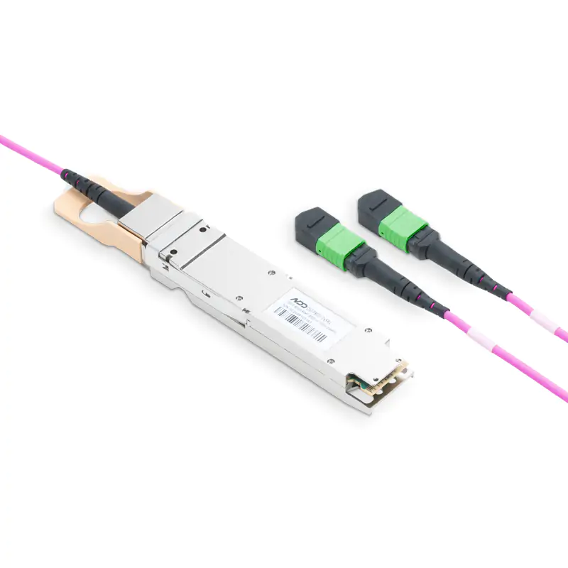 800GBASE-2×SR4 OSFP PAM4 850nm 100m MMF(Finned Top) Liquid/Immersion Cooling Transceiver with 3m Female Type A Pigtail