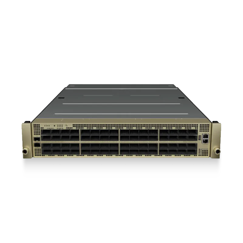 NVIDIA/Mellanox SN5610 (920-9N42F-00RI-3C1) Spectrum-4 based 800GbE 2U Open Ethernet switch with Cumulus Linux Authentication, 64 OSFP ports and 2 SFP28 ports, 4 power supplies (AC), AMD CPU, Secure-boot, standard depth, C2P airflow, Tool-less Rail Kit, with 1-year Service