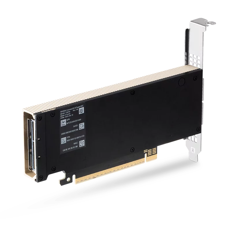 NVIDIA/Mellanox C8240 (900-9X81Q-00CN-ST0) ConnectX-8 InfiniBand & Ethernet SuperNIC, SocketDirect NDR, Dual-port QSFP112, PCIe 6.0 x 16, Tall Bracket