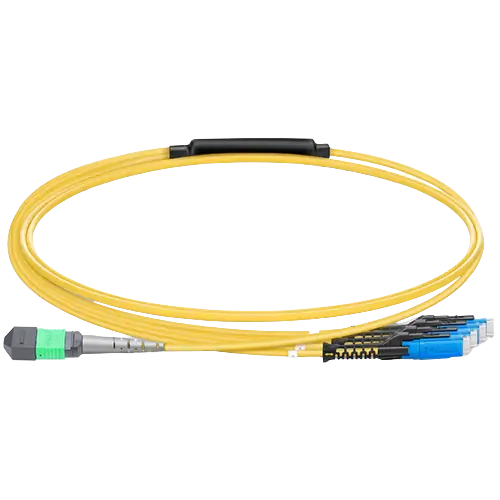 OS2 1.5m (5ft) MPO Female to 4 MDC UPC 8 Fibers Type B Elite Breakout Cable