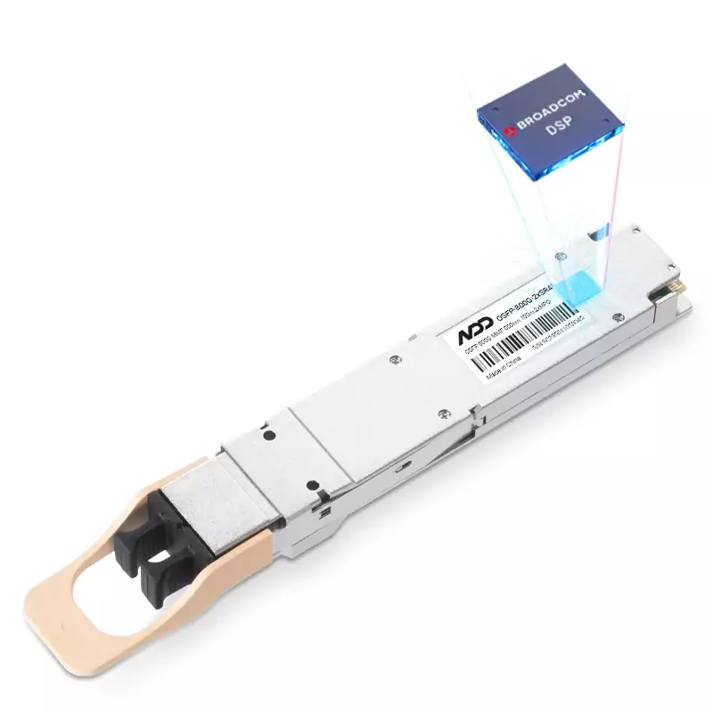 NVIDIA/Mellanox Compatible 800G OSFP 2xSR4/SR8 850nm 100m PAM4 DOM Two MPO-12/APC MMF Transceiver Module (Flat Top) for ConnectX-8 C8180 SuperNIC