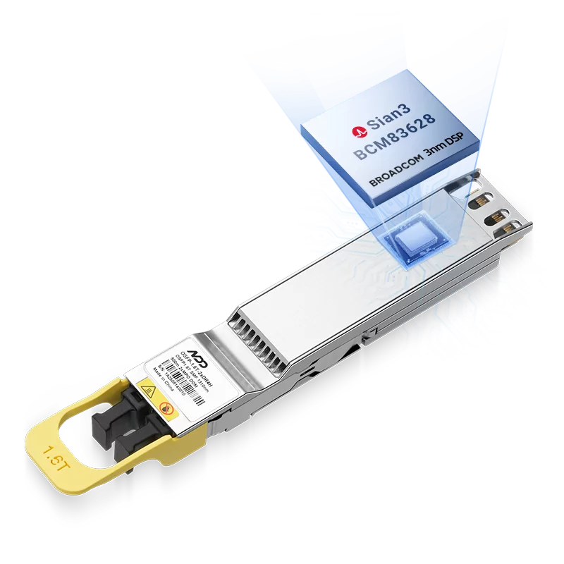 NVIDIA/Mellanox MMS4A00-XM (980-9IAH1-00XM00) Compatible 1.6T 2xDR4/DR8 OSFP224 IHS/Closed Finned Top PAM4 Broadcom 3nm DSP (Sian3 | BCM83628) 1310nm 500m SMF DOM Dual MPO-12/APC InfiniBand XDR Silicon Photonics Transceiver Module for Quantum-X800 Air-Cooled Switches