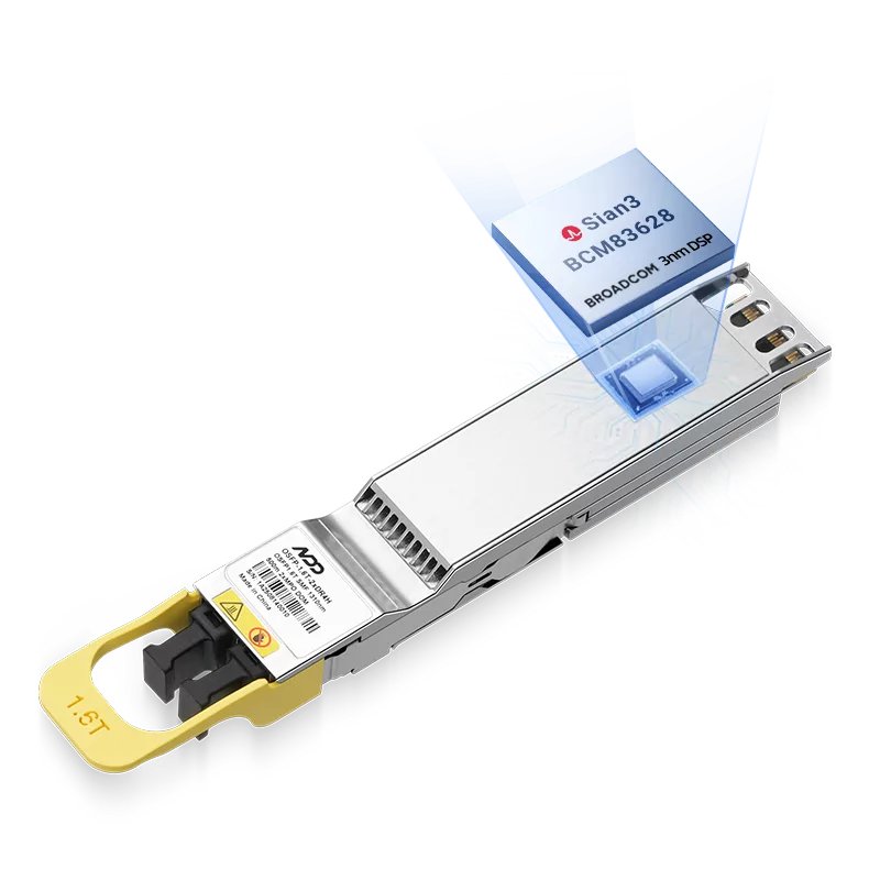 NVIDIA/Mellanox MMS4A00-XM (980-9IAH1-00XM00) Compatible 1.6T 2xDR4/DR8 OSFP224 IHS/Closed Finned Top PAM4 Broadcom 3nm DSP (Sian3 | BCM83628) 1310nm 500m SMF DOM Dual MPO-12/APC InfiniBand XDR Silicon Photonics Transceiver Module for Quantum-X800 Air-Cooled Switches