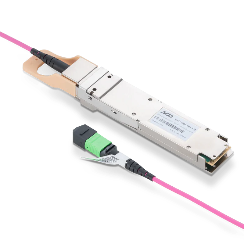 400GBASE-SR4 OSFP Flat Top PAM4 850nm 100m MMF Liquid/Immersion Cooling Transceiver with 3m Female Type A Pigtail